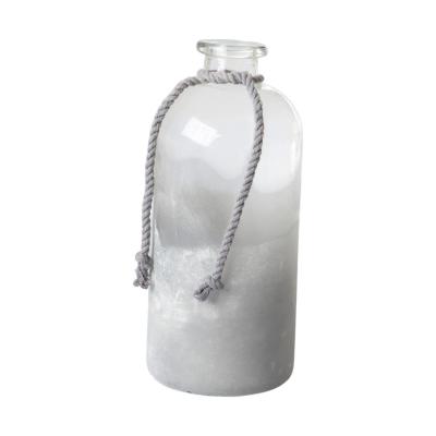 Vase halbgefrostet grau