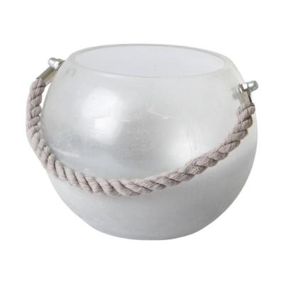 Tellicht grau halbgefrostet mit Henkel