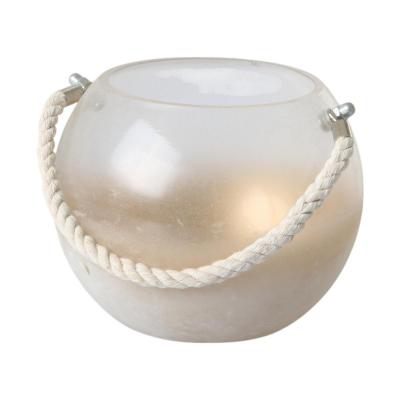 Teelicht creme halbgefrostet mit Henkel