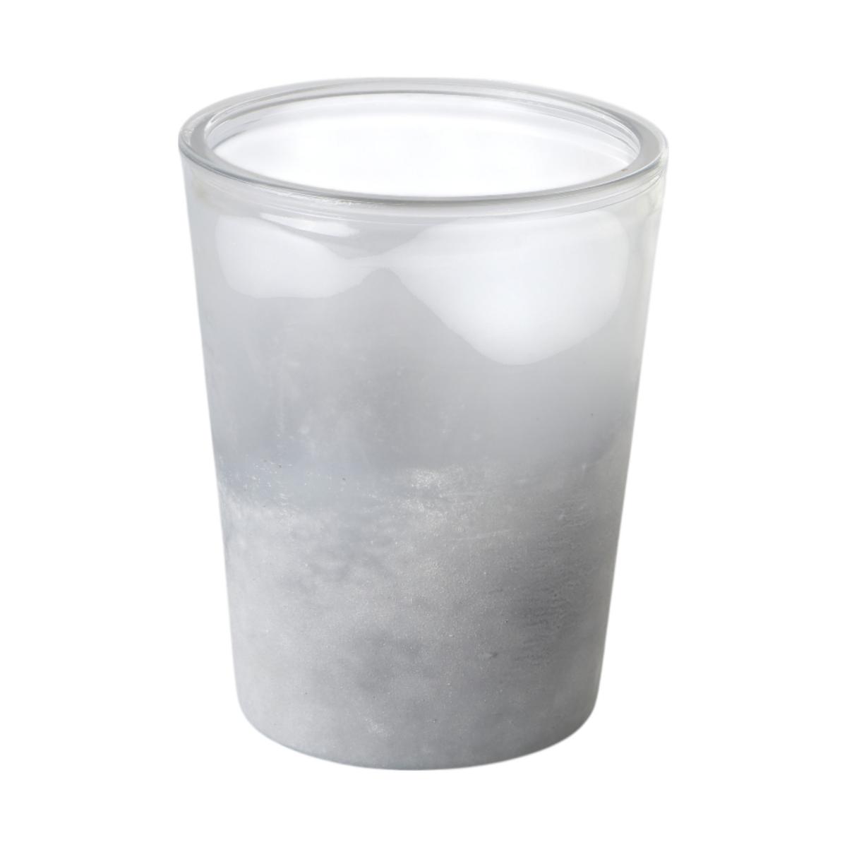 Glasvase grau halbgefrostet