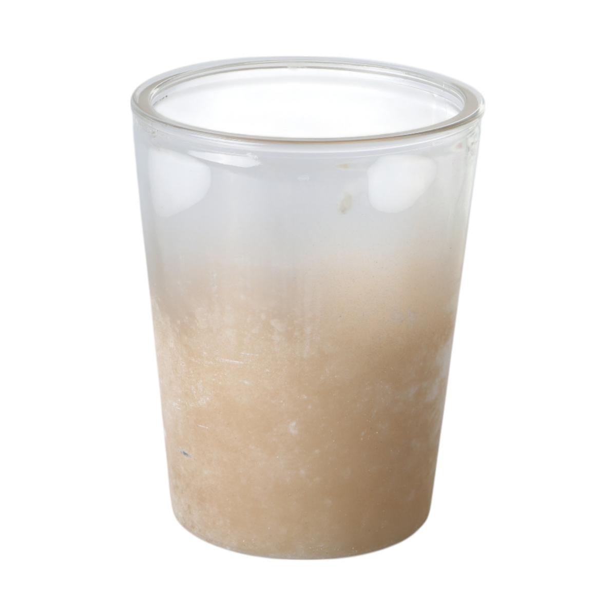 Glasvase creme halbgefrostet