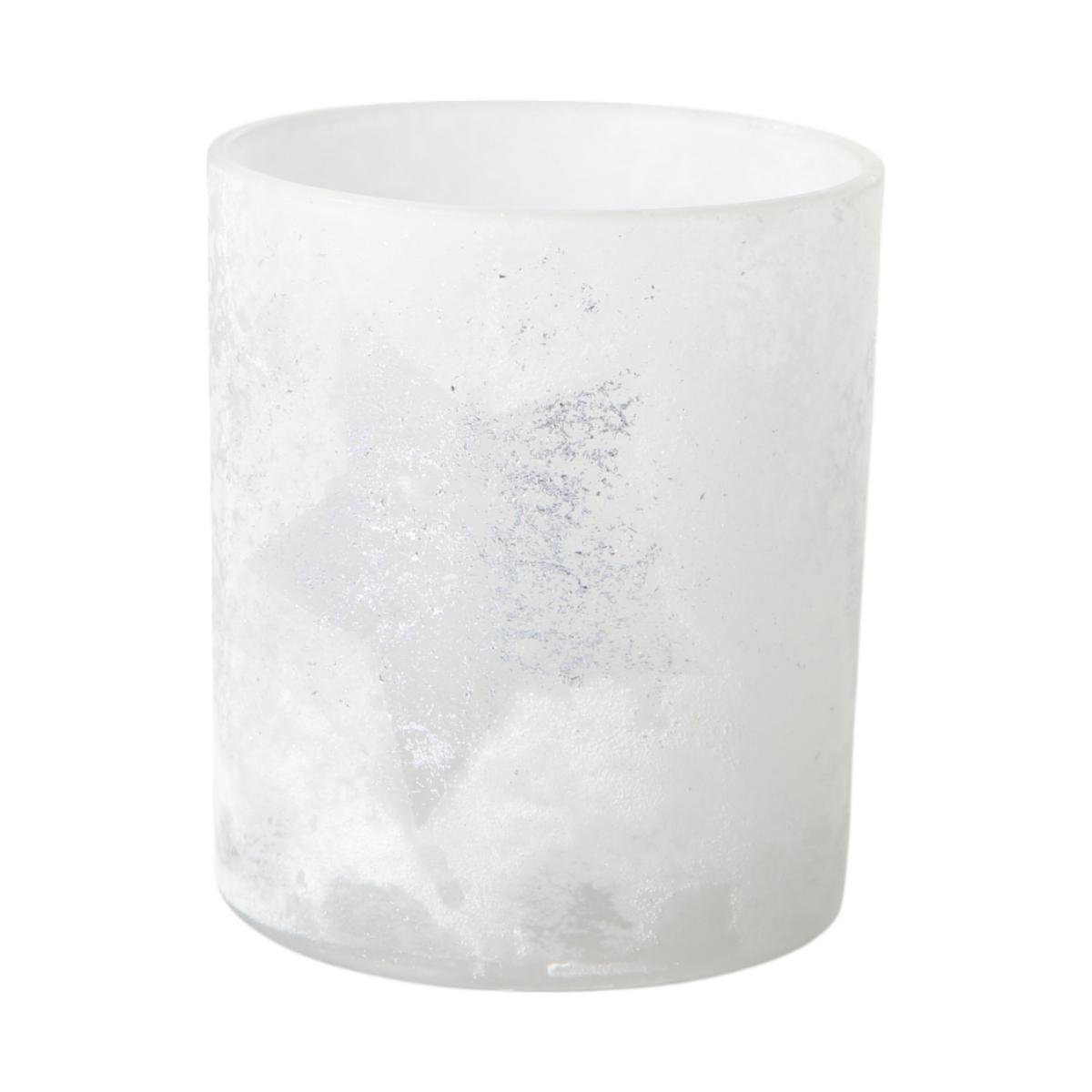 Teelicht mit Metallic-Stern silber