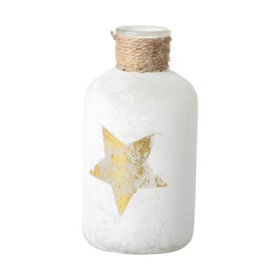 Vase mit Metallic-Stern gold