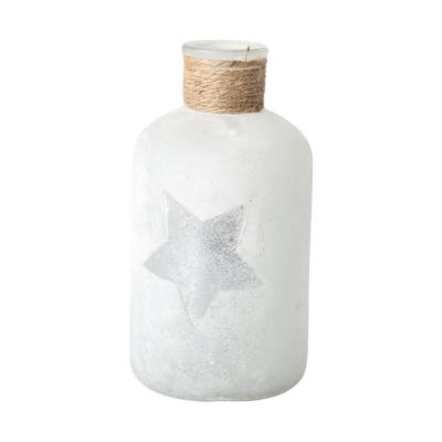 Vase mit Metallic-Stern silber