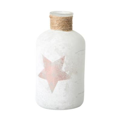 Vase mit Metallic-Stern rosé