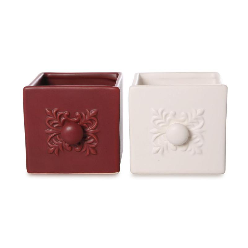 Topf Schublade für 9er weiß/bordeaux Farbmix