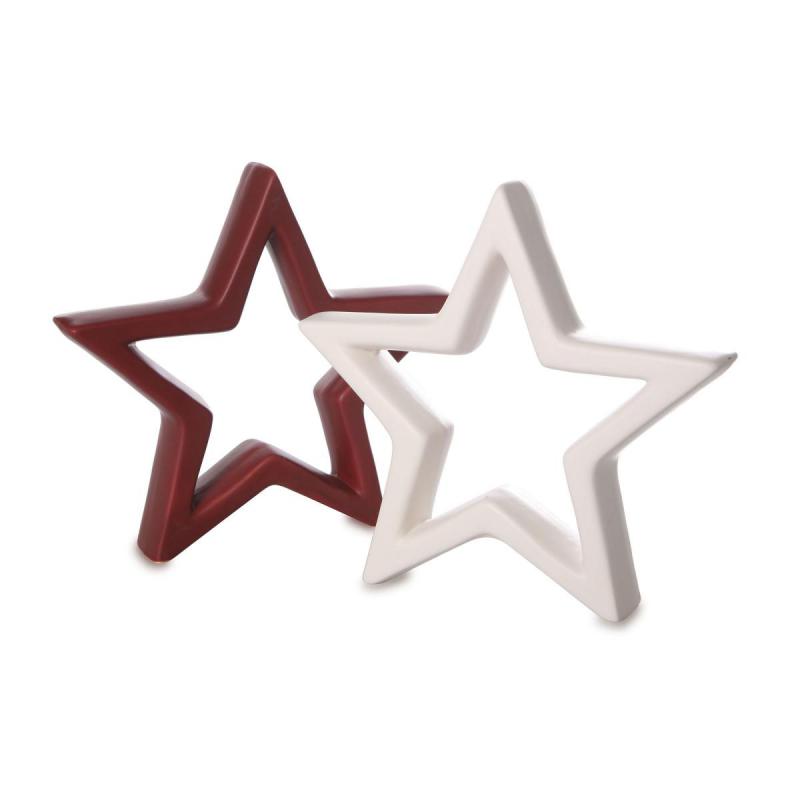 Sternaufsteller weiß/bordeaux Farbmix