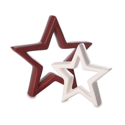 Sternaufsteller weiß/bordeaux Farbmix