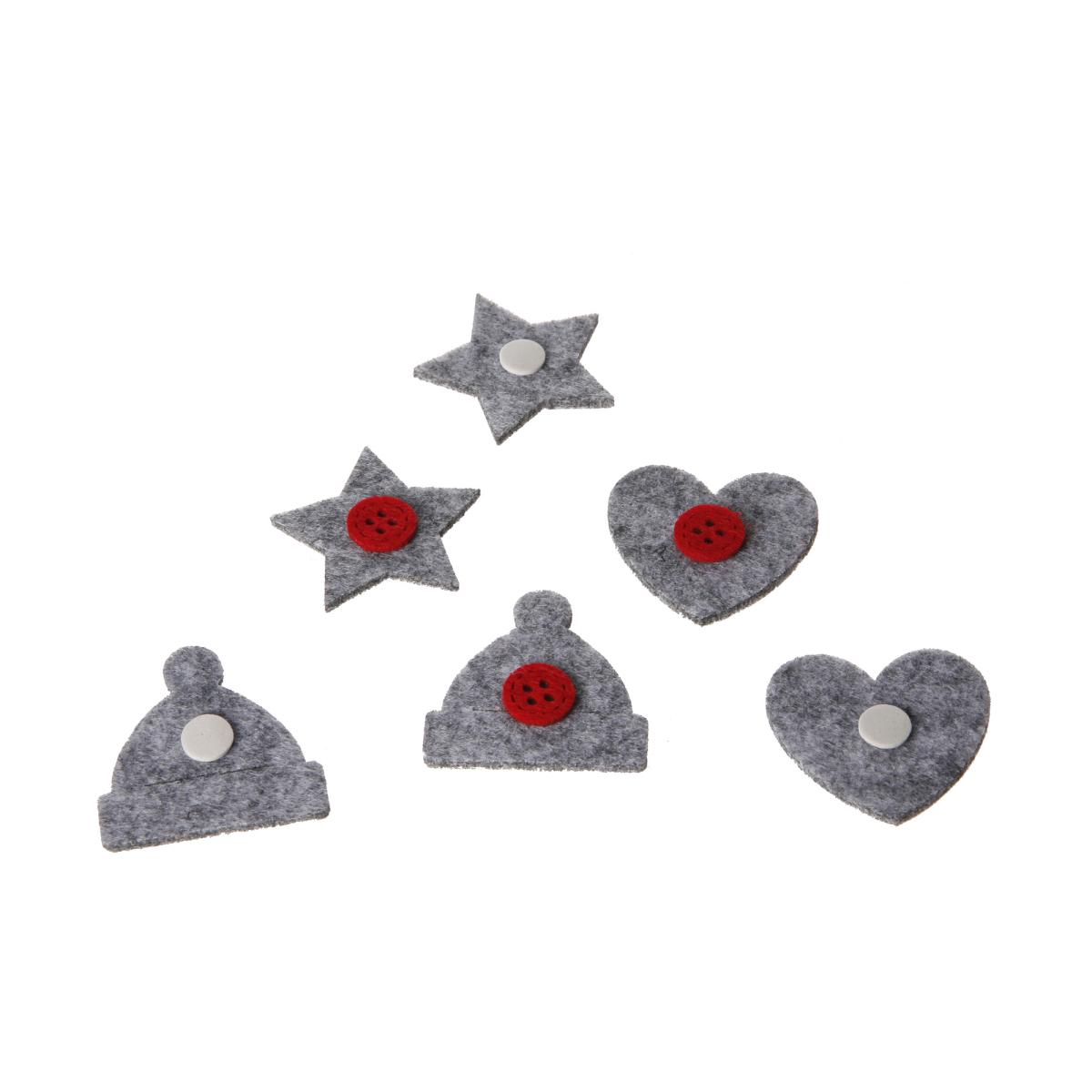 Mütze/Stern/Herz mit Klebepunkt