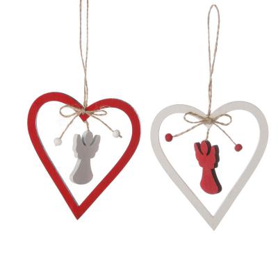 Herz/Sternhänger mit Engel/Stern Motiv-/Farbmix