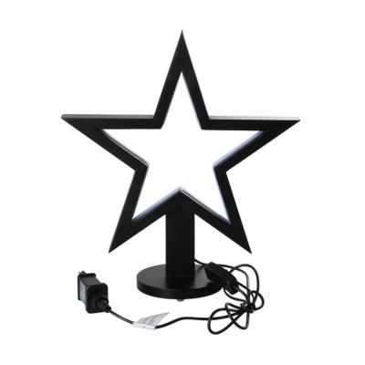 Bambus-Tischlampe Stern schwarz