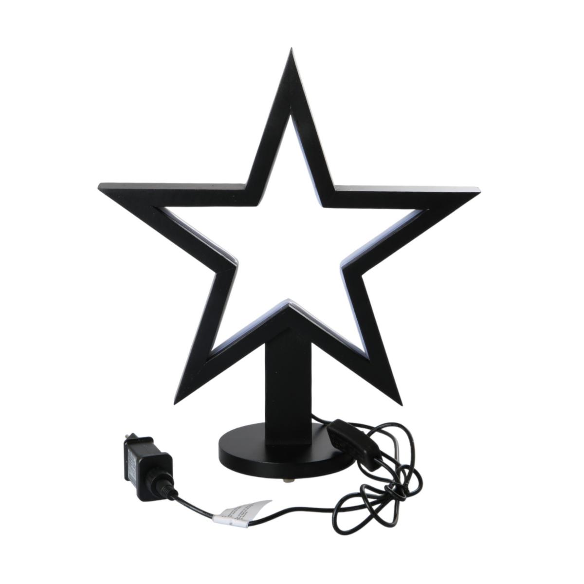 Bambus-Tischlampe Stern schwarz