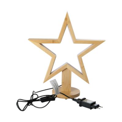 Bambus-Tischlampe Stern natur