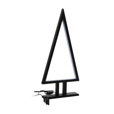 Bambus-Tischlampe Baum schwarz