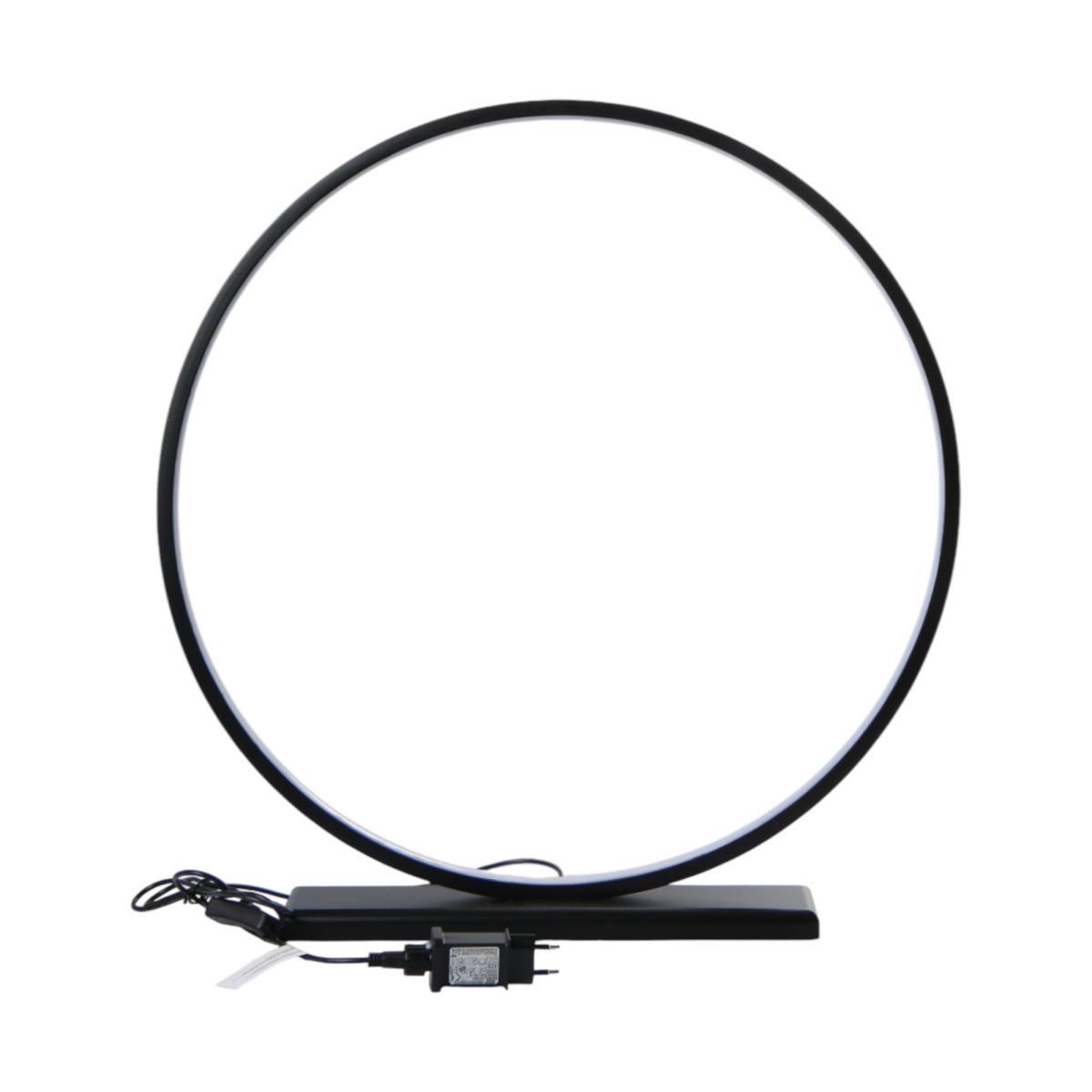 Bambus-Tischlampe Ringförmig schwarz