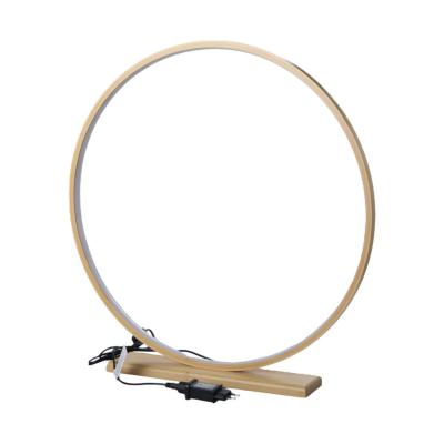 Bambus-Tischlampe Ringförmig natur