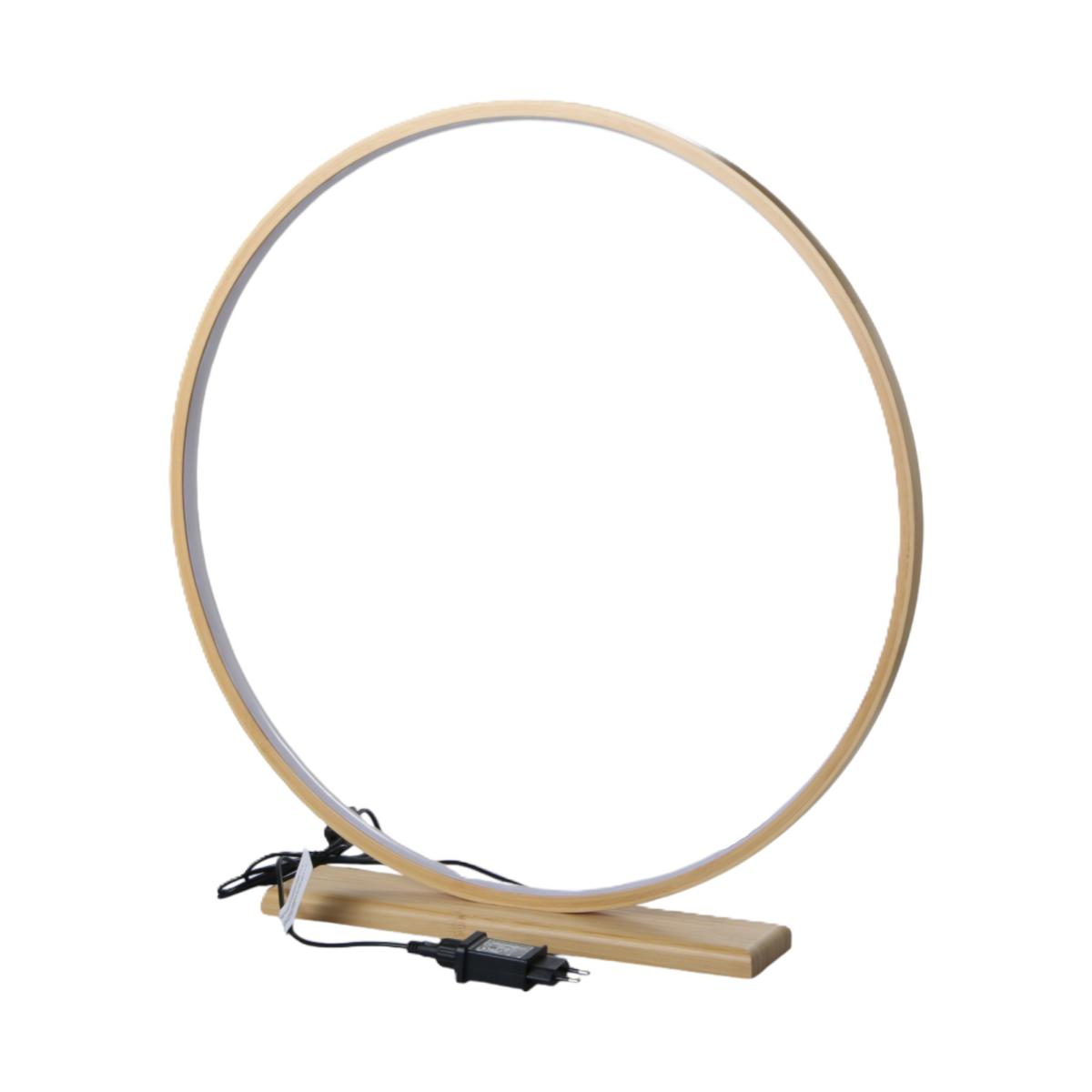Bambus-Tischlampe Ringförmig natur