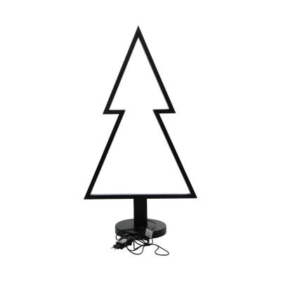 Bambus-Tischlampe Tannenbaum schwarz