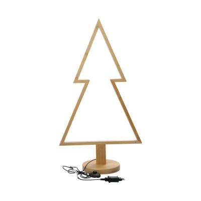 Bambus-Tischlampe Tannenbaum natur