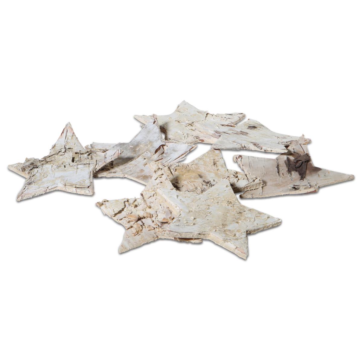 Birkenrinden Sterne weiß