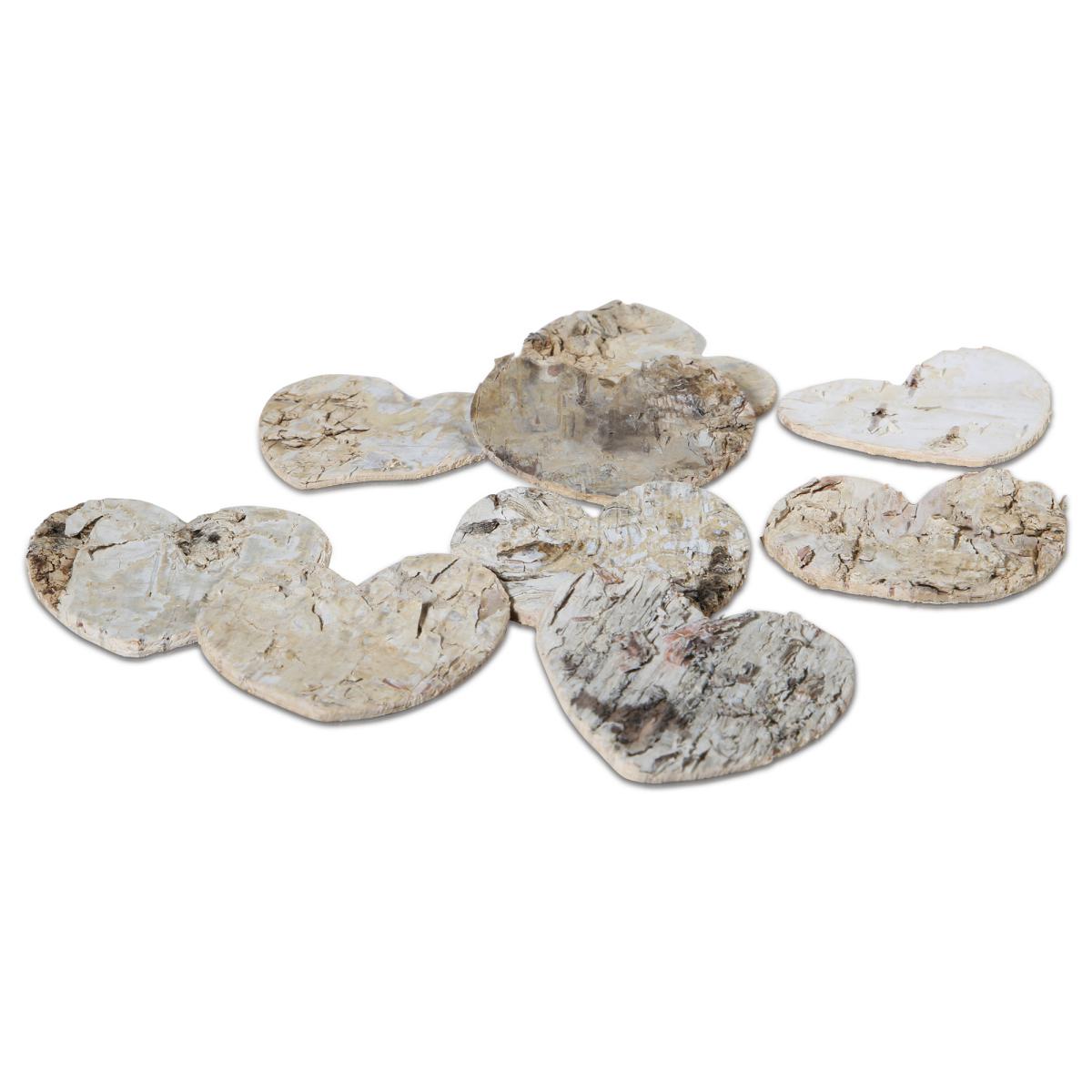 Birkenrinden Herz weiß