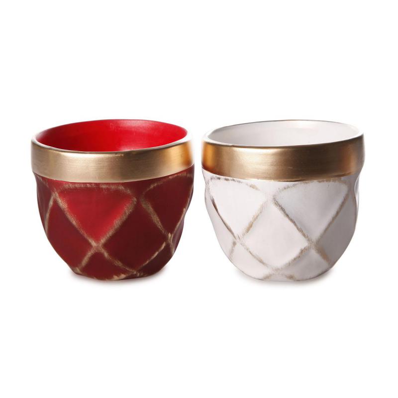 Topf Raute für 10,5er weiß/rot gemischt