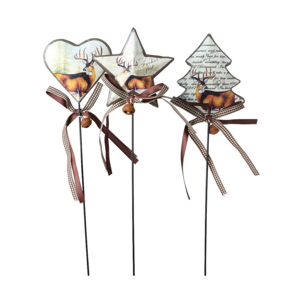 Stern/Herz/Baum-Stick Metall