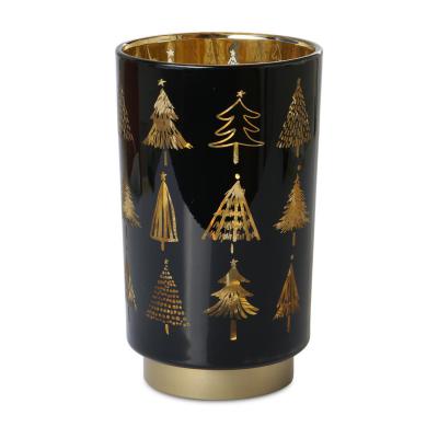 LED-Windlicht mit Tannenbäumen