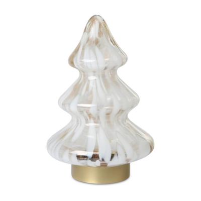 LED-Weihnachtsbaum aus Glas weiß