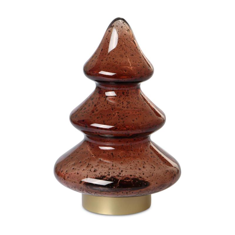 LED-Weihnachtsbaum aus Glas braun