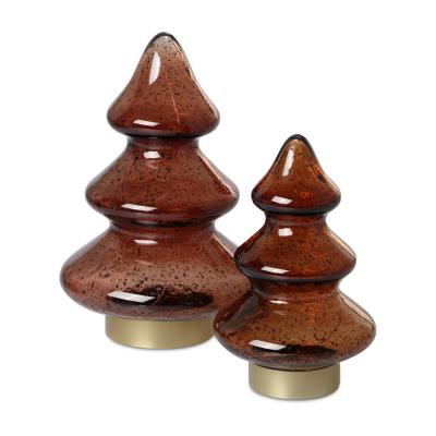 LED-Weihnachtsbaum aus Glas braun