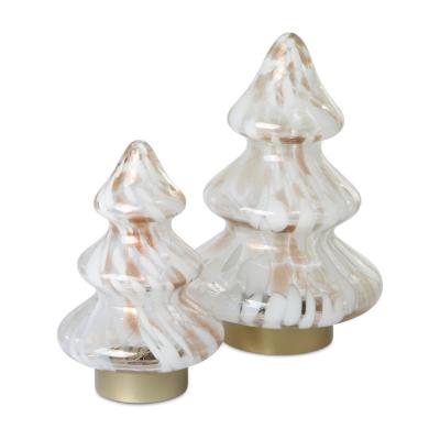 LED-Weihnachtsbaum aus Glas weiß