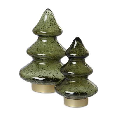 LED-Weihnachtsbaum aus Glas gr&uuml;n