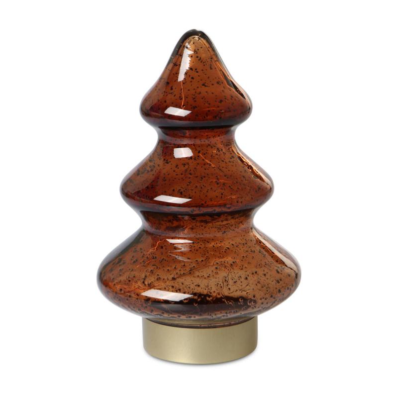 LED-Weihnachtsbaum aus Glas braun