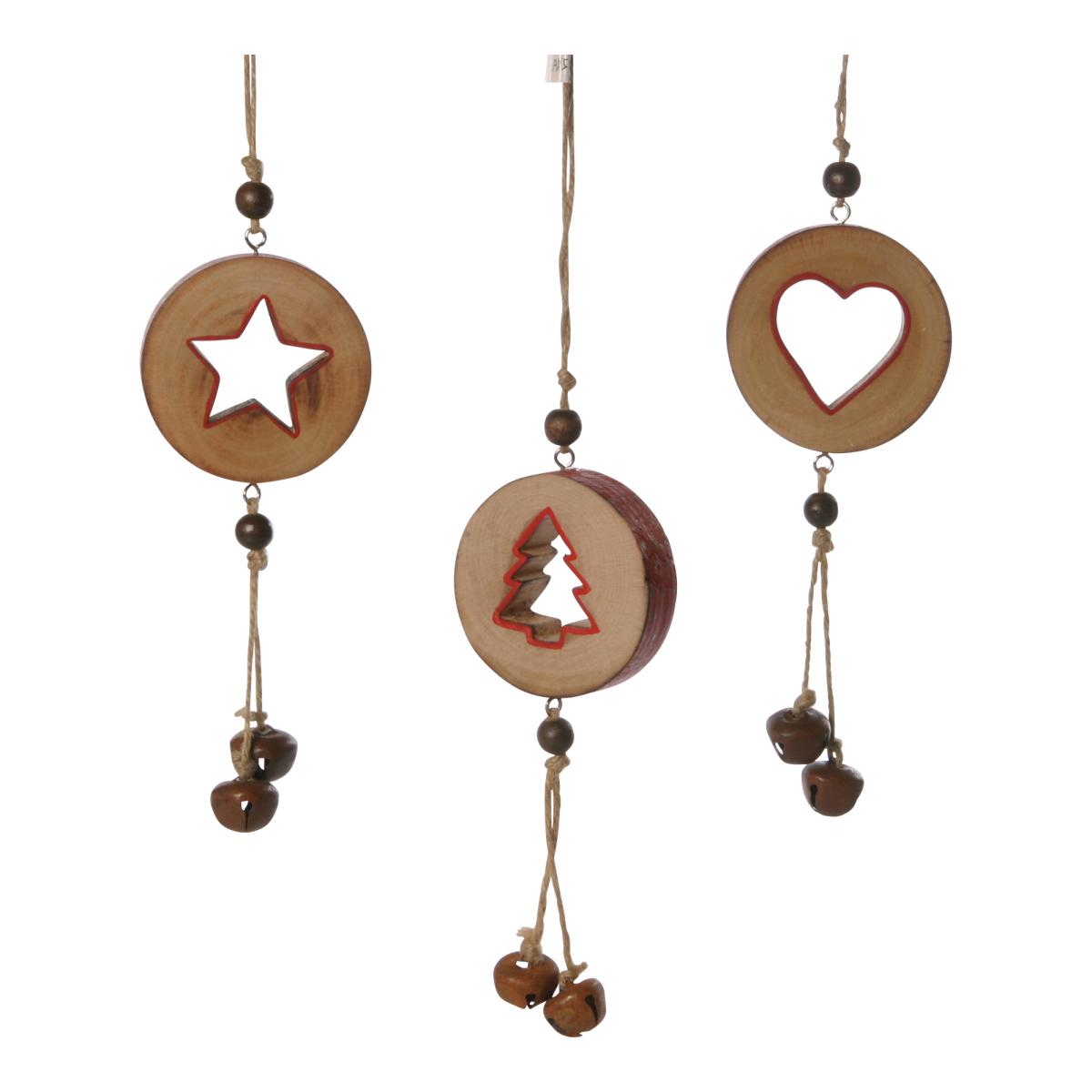Hänger Baumscheiben Herz/Baum/Stern