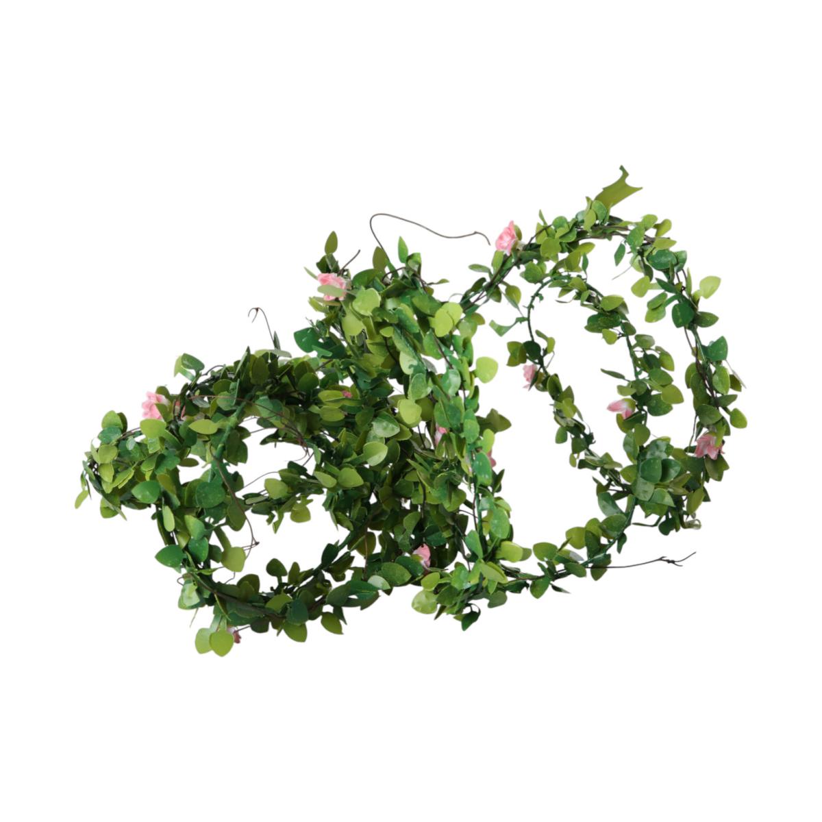 Buxgirlande mit Blüten