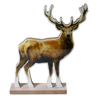 Hirsch Aufsteller seitlich bunt