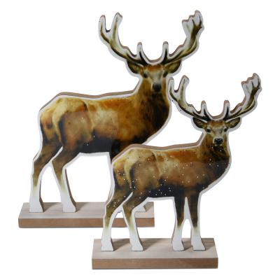 Hirsch Aufsteller seitlich bunt