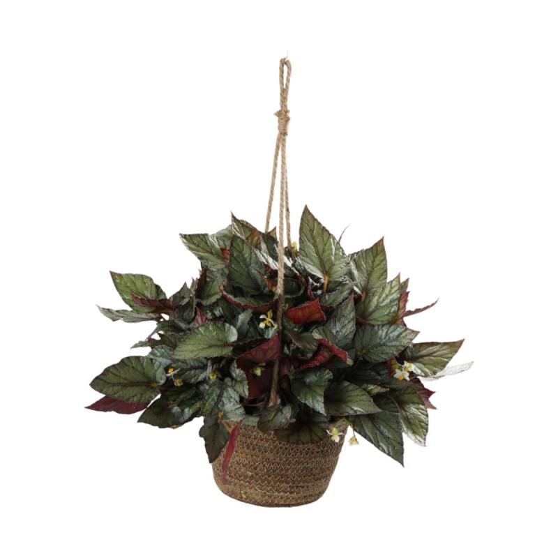 Hängestrohkorb mit grünen Rand