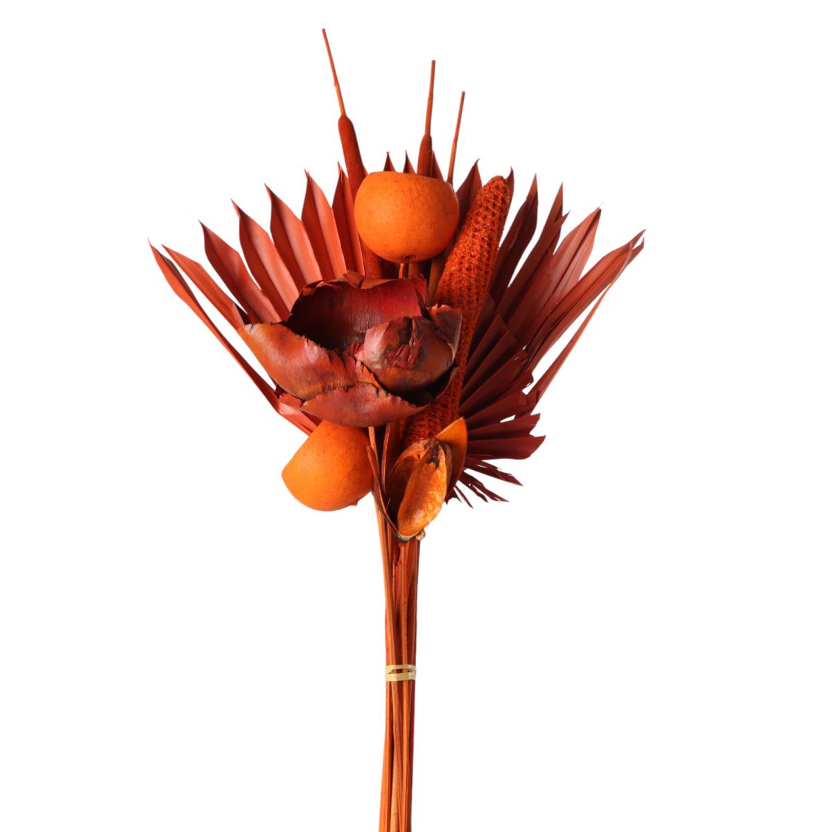 Trockenblumen-Bouquet orange