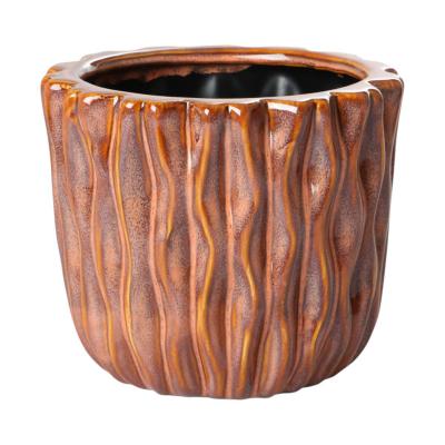 Übertopf glasiert pink für 12er