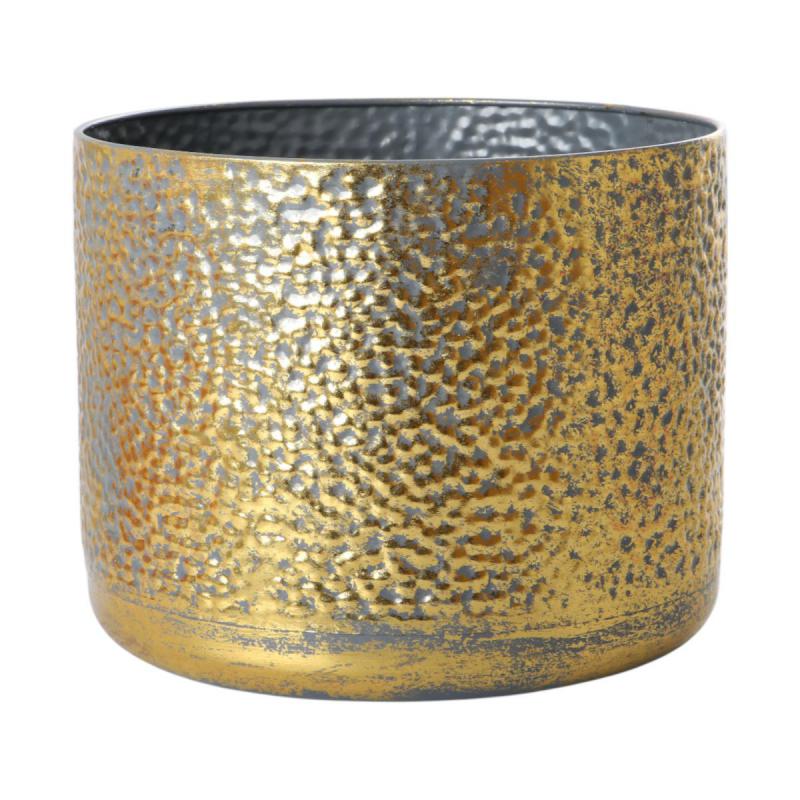 Metall-Topf antikgold