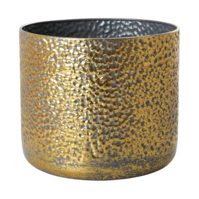 Metall-Topf antikgold