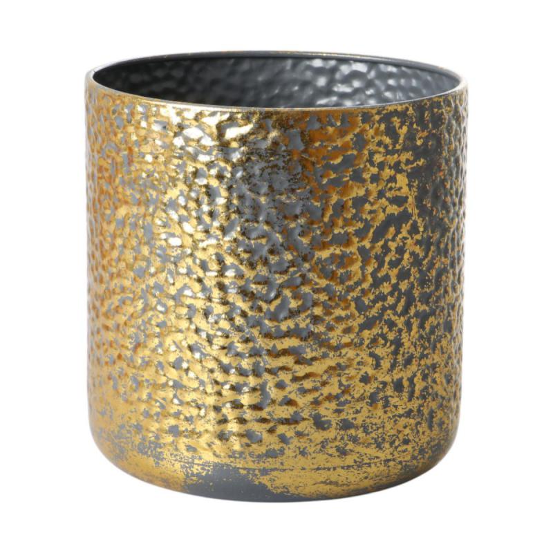 Metall-Topf antikgold
