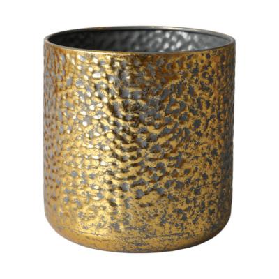 Metall-Topf antikgold