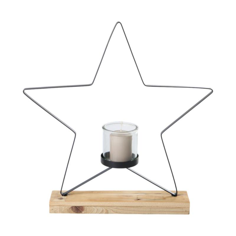 Sternaufsteller mit Teelichtglas
