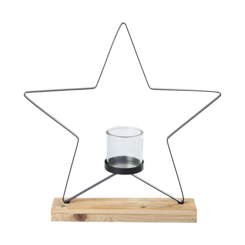 Sternaufsteller mit Teelichtglas