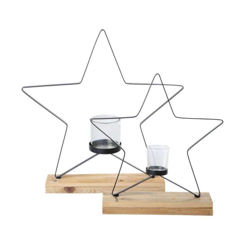 Sternaufsteller mit Teelichtglas