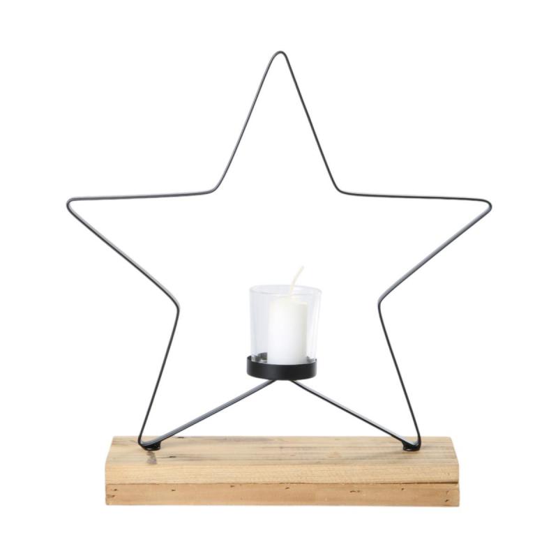 Sternaufsteller mit Teelichtglas