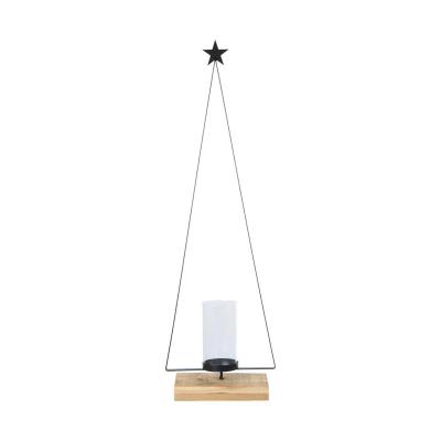 Tannenbaumaufsteller mit Teelichtglas